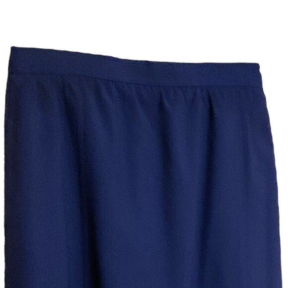 Vintage The Villager 2 Piece Suit Skirt Blazer Jacket Women SZ 14 Navy Blue Wool - Picture 11 of 16